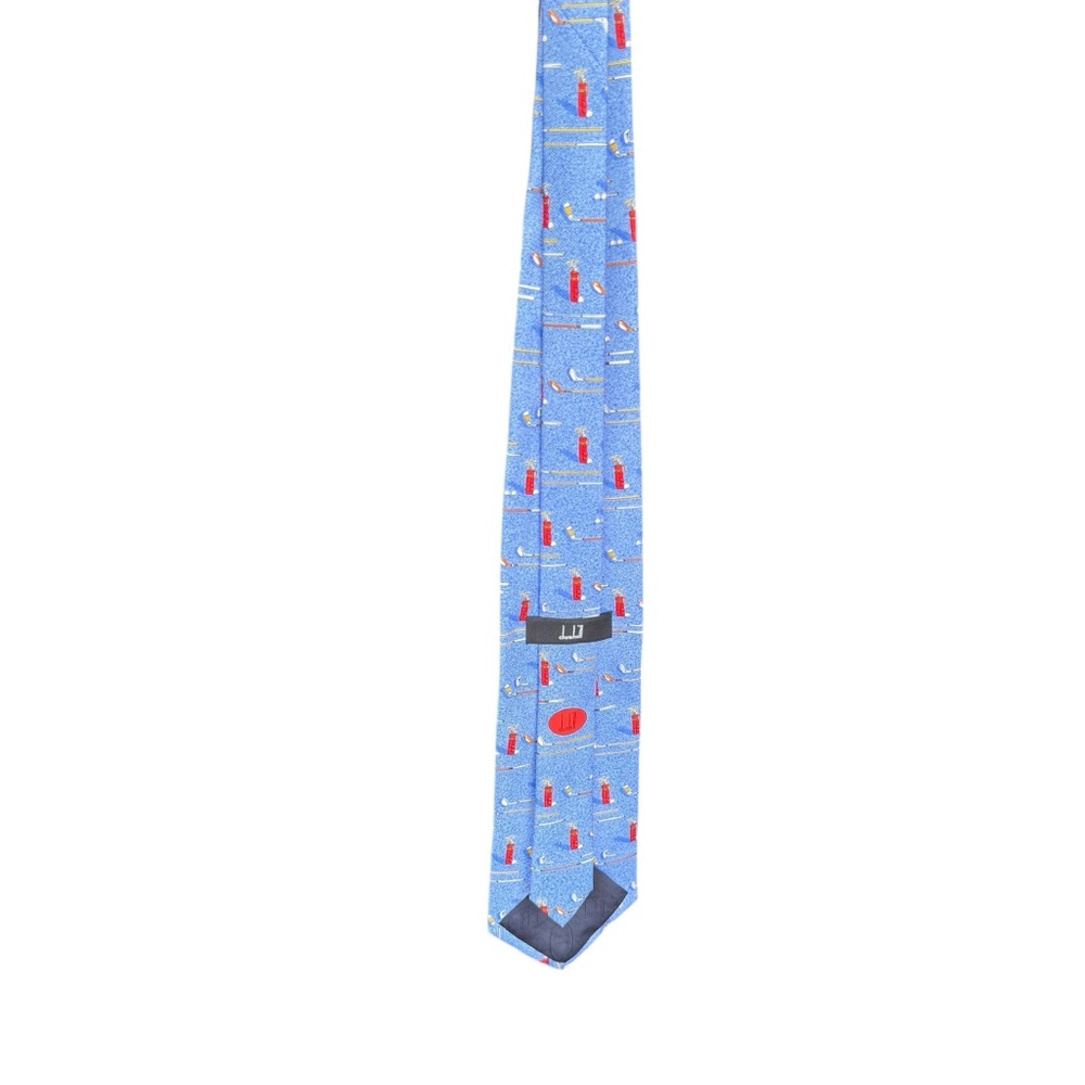 Dunhill Men's Neck Tie 100% Silk Golf Motif Made In Italy - Picture 3 of 8
